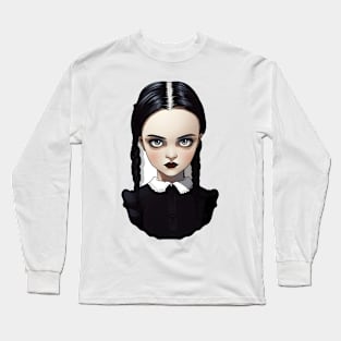 the little girl Wednesday T shirt Long Sleeve T-Shirt